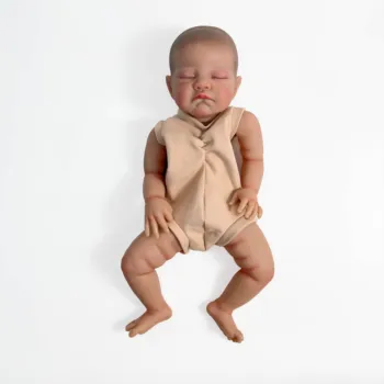 SANDIE 20 инча Вече раскрашенные част кукли Реборн Август Заспиване на детето на 3D картина с по-видими венами Кърпа за тяло в комплект