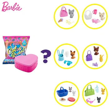 Оригинални Аксесоари за Барби Color Reveal Пет Set Boneca В Калъф във формата на Сърце, Играчки за Момичета, Подарък Сляпо Кутия, Играчки с 5 Изненади