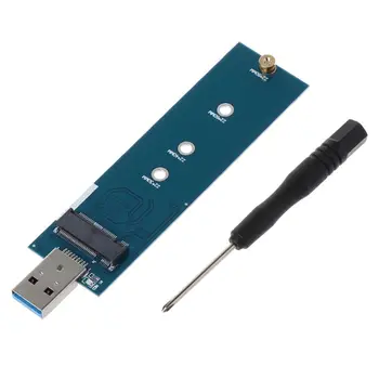 M. 2 към USB адаптер B ключ M. 2 SSD адаптер USB 3.0 до 2280 м2 NGFF Адаптер за SSD-диск Конвертор карта на четене SSD