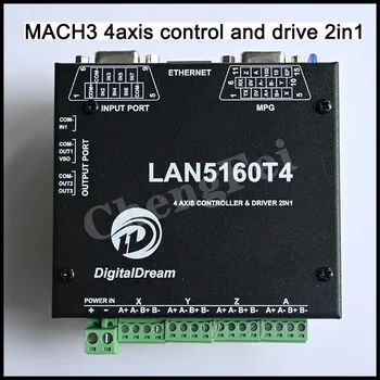 MACH3 4 оси устройство за управление на 4 in1 плоча Ethernet интерфейс LAN5160T4 гравиране CNC система за управление, поддръжка стъпков мотор