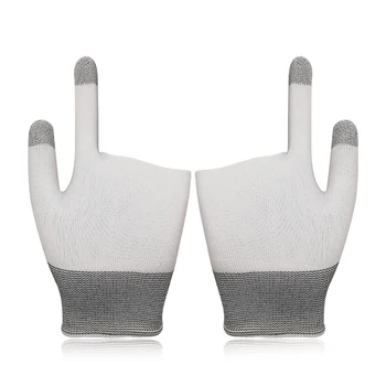 Двойката слот ръкавици, дишащи, които предпазват от изпотяване, без хлъзгане, чувствителен гейм контролер със сензорен екран, ръкави от сребрист влакна