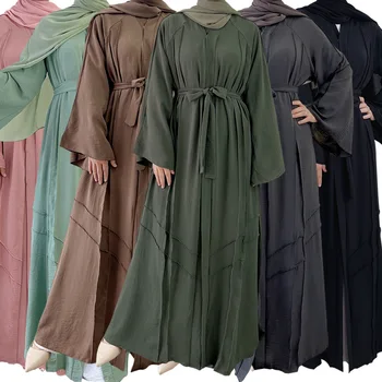 2023 Рамадан мюсюлманската скромна рокля за жени Елегантен Eid Arabic Femme Дубай. → ислямски молитвени рокли Марокански кафтан