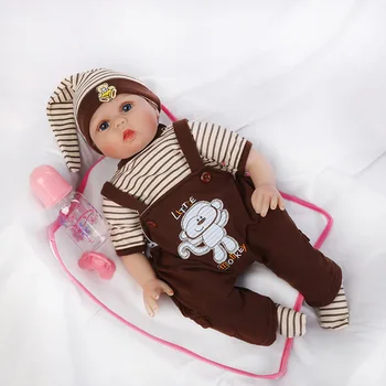 24-инчов имитативната кукла-реборн, модни и реалистична пластмасова кукла-реборн за деца, играчки за ранно образование, подарък за рожден ден