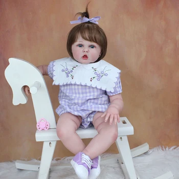 Кукла Реборн Безплатна Доставка Висококачествена Играчка Сладък Подарък за Момичета bebe silicona cuerpo entero 100℅ истински кост детска мъже