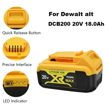 DCB200 20V Max XR 18.0 Ah литиево-йонна замяна батерия за DeWalt 20V DCB184 DCB200 DCB182 DCB180 DCB181 DCB182 DCB201 DCB206 L50