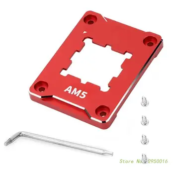 Коректор огъване на процесора Рамка за определяне на процесора на компютъра платка платка за AMD-ASF AM5 от алуминиева сплав Червен / черен държач