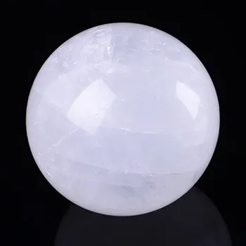 Натурален бял кварцов кристална топка, каменна сфера, украса за дома, Република Ангола, енергия на магнитното поле, подмладяващи лечебни кристали