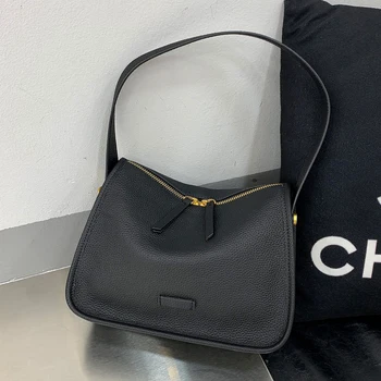 Нова минималистичная ежедневни кожена чанта за подмишниците с едно рамо през рамото си за жени от телешка кожа с централен слой