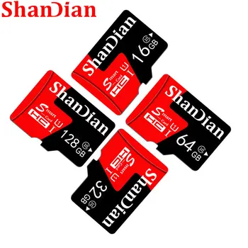 Висока скорост на Смарт-карта SD SHANDIAN 64 GB Mini SD карта Клас 6 Реалния Капацитет 8 GB Памет, SD Карта Червена SD карта с Външната Кутия TF карта
