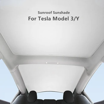 Козирка За Обновяване На Автомобил Tesla Model Y 3 Ледената Плат С Катарама Слънчеви Очила Стъклен Покрив Предно Задния Люк На Покрива Щори Интериор