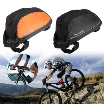 YANHO Здрава Оксфорд велосипедна чанта на предната част на рамката, седельная чанта, чанта за път с кола по планински път, чанта за мотор, чанти за инструменти с светоотражающей ивица