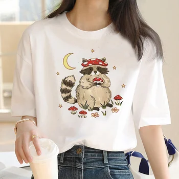 Cottagecore Гъби тениска дамска лятна тениска женска японска облекло