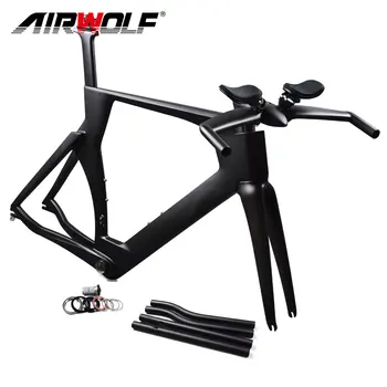 Велосипедна рамка Airwolf за триатлон, карбоновая спирачна рамка за шоссейного наем от въглеродни влакна, размер 3 K, размери S, M, L