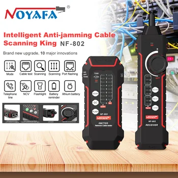 NOYAFA NF-802 Многофункционален Тестер Кабел И следа RJ11 RJ-45 Cat5 Cat6 LAN Ethernet Търсене на телефонни кабели Poe Тест