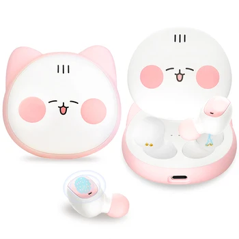 Безжични слушалки Детски Bluetooth слушалки с микрофон TWS слушалки Слушалки за момичета шумоподавляющие слушалки kitty за телефон