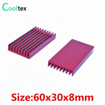 (Специална оферта) 3 бр./лот 60x30x8 мм Алуминиев радиатор радиатор Радиатор за охлаждане на RAM чип IC високо качество
