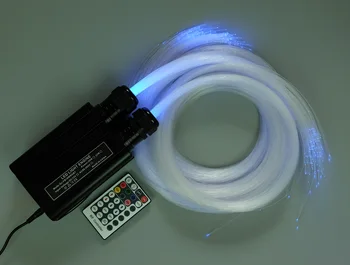 Комплект оптичен осветление на Звездното небе тавана лампа безжично управление на led източник на светлина с оптични влакна PMMA 1 мм за украса