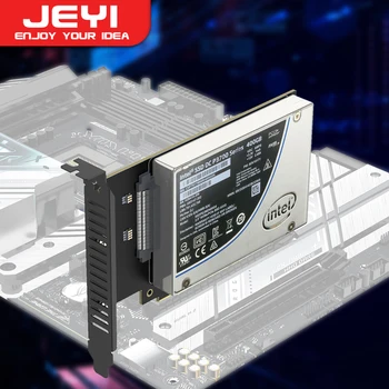 Адаптер JEYI U. 2 за PCIe 4.0, твърд диск NVMe 2.5 