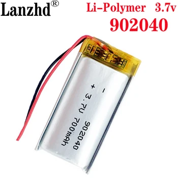 100 бр./лот 3,7 В литиево-полимерна батерия 902040 720 mah lipo батерия дебелина 9 мм с печатна платка и кабел за MP3 mp4, mp5 батерии