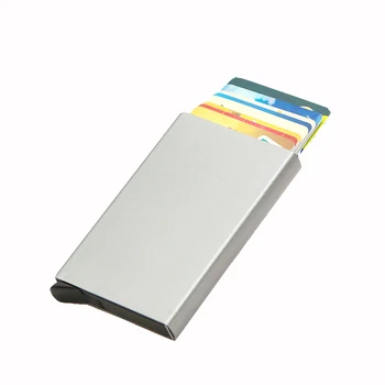 Всплывающая RFID заключване Минималистичен Алуминиев тънък визитница за кредитни банкови карти, портфейл, скоба за багаж, чанта, кутия