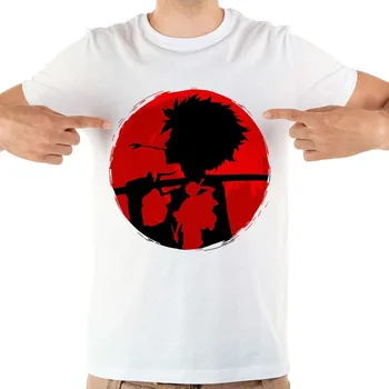 Японското аниме Samurai Champloo sunset забавно мъжка тениска jollypeach маркова новост бял къс ръкав ежедневното homme готина тениска