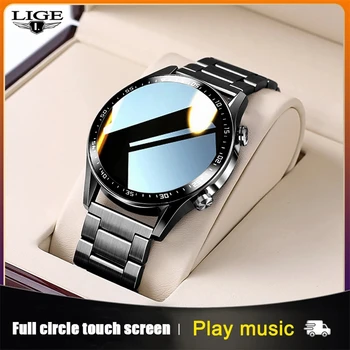 LIGE 2021 Нови цифров часовник с метална каишка, мъжки спортни часовници, електронни led мъжки ръчни часовници за мъже, водоустойчиви часовници с Bluetooth