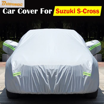 Buildreamen2 Калъф за автомобил с uv защита, устойчив на дъжд, слънце, сняг, прахоустойчив, водоустойчив за Suzuki S-Cross