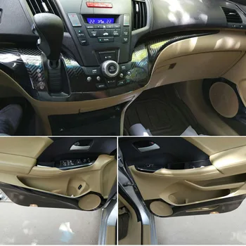 За Honda Odyssey 2009-2014 Вътрешна Централна контролен Панел Врата копчето 3D/5d Стикери От карбон Стикер За Стайлинг на Автомобили Изсечен Винил