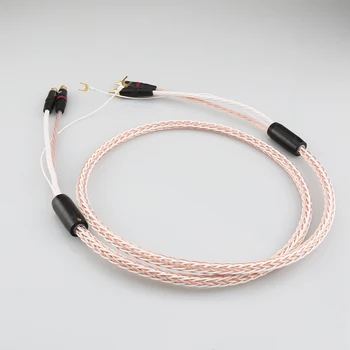 Единични медни кабели със заземяване от 2RCA до 2RCA, заземителни U-конектор за свързване на заземяване на купувачи, аудио-тонармические кабели