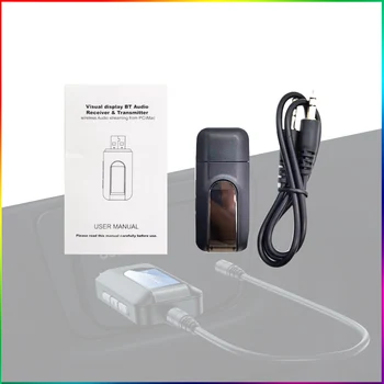 2 в 1 преносим USB Bluetooth 5.0 Аудио предавател, приемник адаптер за LCD дисплей