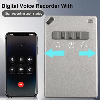 Цифрово записващо устройство обем 32 GB, мини преносим записващо устройство, устройство за запис на гласови бележки, MP3 възпроизвеждане безплатно, слушалки 3.5 мм