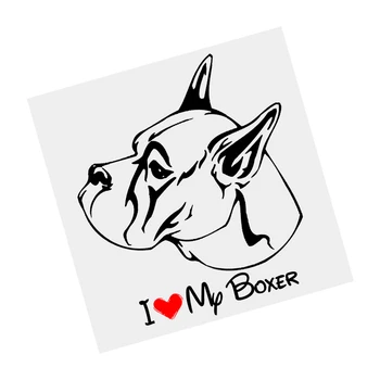 S61429 # I Love My Boxer Dog Черна прозрачна автомобили стикер, vinyl стикер, водоустойчиви комплекти за бронята на мотоциклет, лаптоп