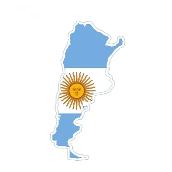 Индивидуалност Карта Аржентина Флаг Стикер на колата PVC Винил стикер автоаксесоари 14,2 см * 7,5 cm