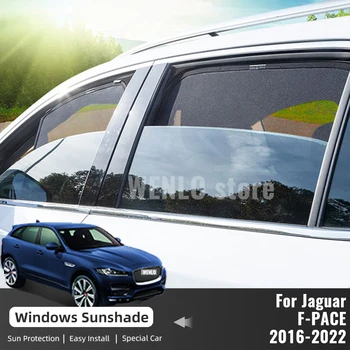 За Jaguar F-PACE FPACE 2016-2022 Странично прозорец на сенника Магнитен авто сенника на Предната и задната рамка на предното стъкло, Щори щит