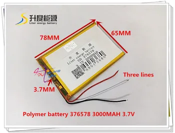 3,7 3000 mah 376578 полимерна литиево-йонна батерия за tablet PC power bank мобилен телефон, mp4