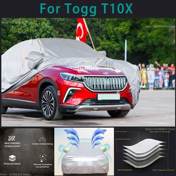 За Togg T10x 210T Водоустойчив Пълни Автомобилни седалките Външна защита от Слънцето и ултравиолетовите Прах, Дъжд, Сняг Защитен Авто Защитен калъф