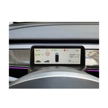 Авто Централен Дисплей Екран на Волана Мощност Дисплей Скорост 4,6-Инчов IPS Мини LCD Панел на таблото за Tesla, Модел Y /3