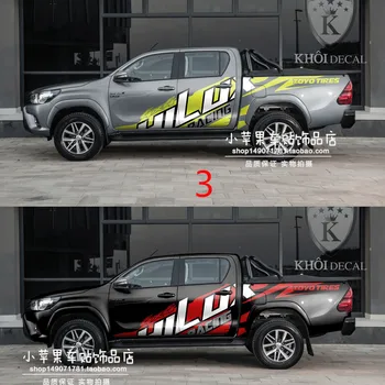 Автомобилни стикери за Toyota Hilux Revo от двете страни на купето, украсени с графити, персонализирани етикети Hilux по поръчка филм