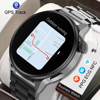 NFC Смарт Часовници За Мъже Bluetooth Предизвикателство Спорт GPS Track AI Гласов Асистент За Жени на Сърдечния Ритъм ЕКГ + ТОЧКИ на Кислород В Кръвта, За Android Huawei