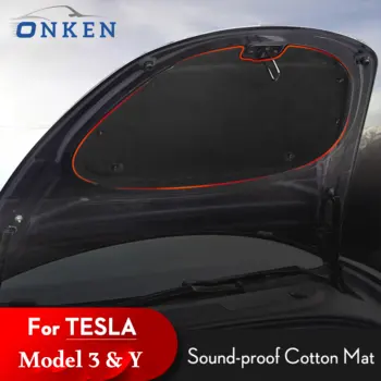 Подложка за намаляване на шума, предна багажника CCar, звук proofing памук мат, звуконепроницаемая защитна подплата за Tesla Model 3 Модел Y 2017-2022