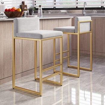 Съвременните метални високи бар столове Дизайн релаксиращи минималистичных продуктова столове с облегалка Битови шезлонги, Мебели за зала WZ50BC