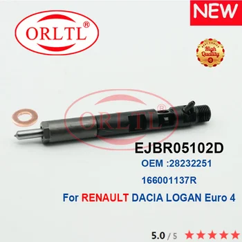 Инжектор EJBR05102D 166001137R 28232251 за RENAULT DACIA LOGAN един пулверизатор L381PBD Клапан 9308-621C Ремкомплект 7135-646 Евро 4