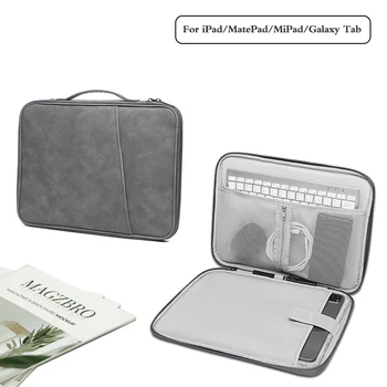 Чанта за таблет за iPad Air 5 4 3 2 Pro 12,9 М2 2022, калъф от изкуствена кожа за Samsung Balaxy A8 S7 S8 11, MatePad SE 2023