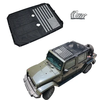 SXMA Shade Net Горния Козирка Защита на Екрана сенника на Кутията на Покрива Окото Черен Траен Оксфорд за Jeep Wrangler JK 07-17 4 Врати