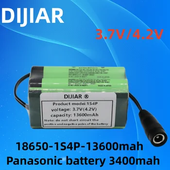 3,7 В, 13,6 А, 18650, 1S2P, 13600 mah литиева акумулаторна батерия, високоговорител, такса защита динамика + plug XH-2Т