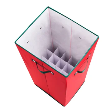 Elf Stor за всички случаи на вертикална 30-инчов кутия за съхранение на амбалажна хартия с капак, червена кутия за съхранение