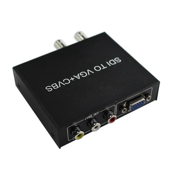Излъчване SDI конвертор на видео с висока разделителна способност Конвертира SD/ HD / 3G-SDI сигнал в сигнал VGA и CVBS и SDI