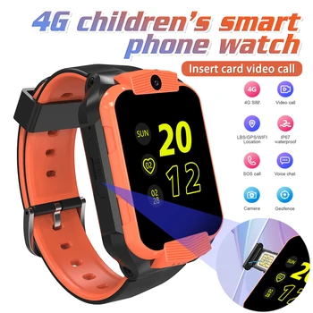 4G Смарт часовници Детски GPS WIFI видео разговори SOS Водоустойчива IP67 Детски Умен Часовник Камера Монитор Тракер Местоположение на Телефон Часовници