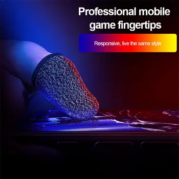 Игри ръкав за пръстите на контролера, игра с покритие за пръстите, дишащи върховете на пръстите, мини ръкавици за защита от пот, ръкавици за палеца, мобилна игра