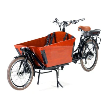 2023 Нов 6-високоскоростен електрически товарен велосипед с предно зареждане, семейство Bakfiets с 2 колела
